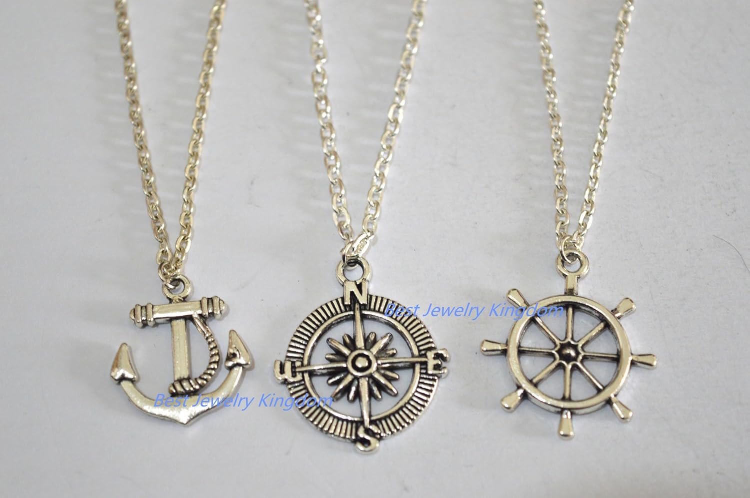 3 Best Friend Necklace,best friends 3,3 best friends,3 best friend  Jewelry,3 best friend gift,BFF Necklace for 3,Anchor, Compass, Rudder