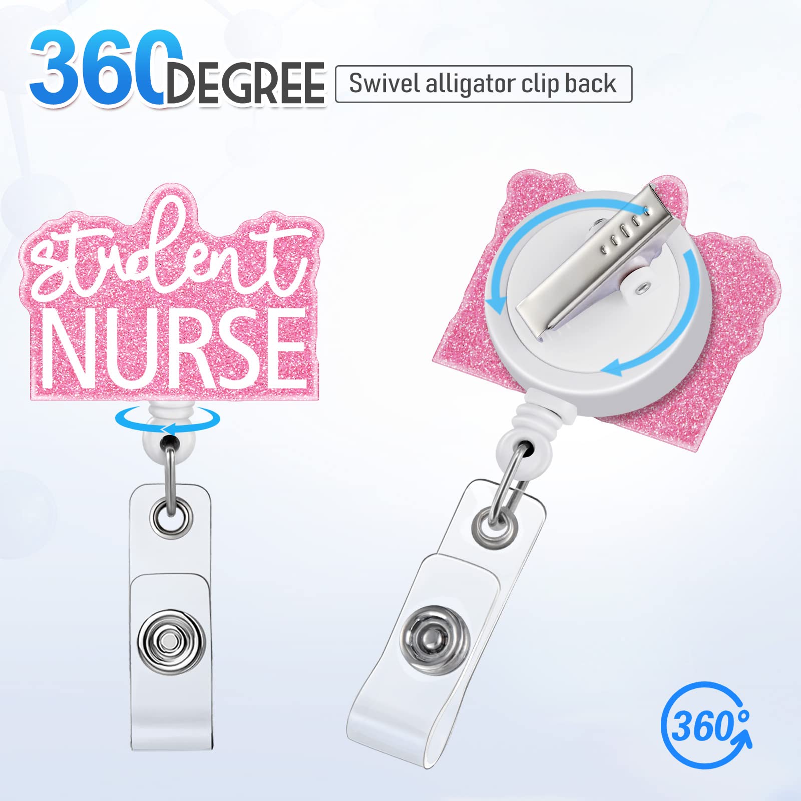 Cute Badge Reel Holder Retractable With ID Clip For Nurse Nursing-1020371