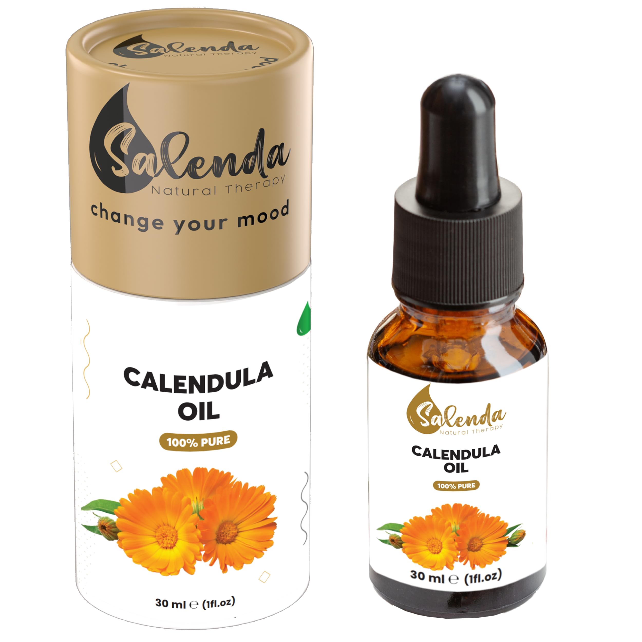 Calendula Oil, Calendula Oil for Skin, Fragrance Oils for Candle Making, 100% Pure &amp; Natural, 1 Fl Oz (30 ml)