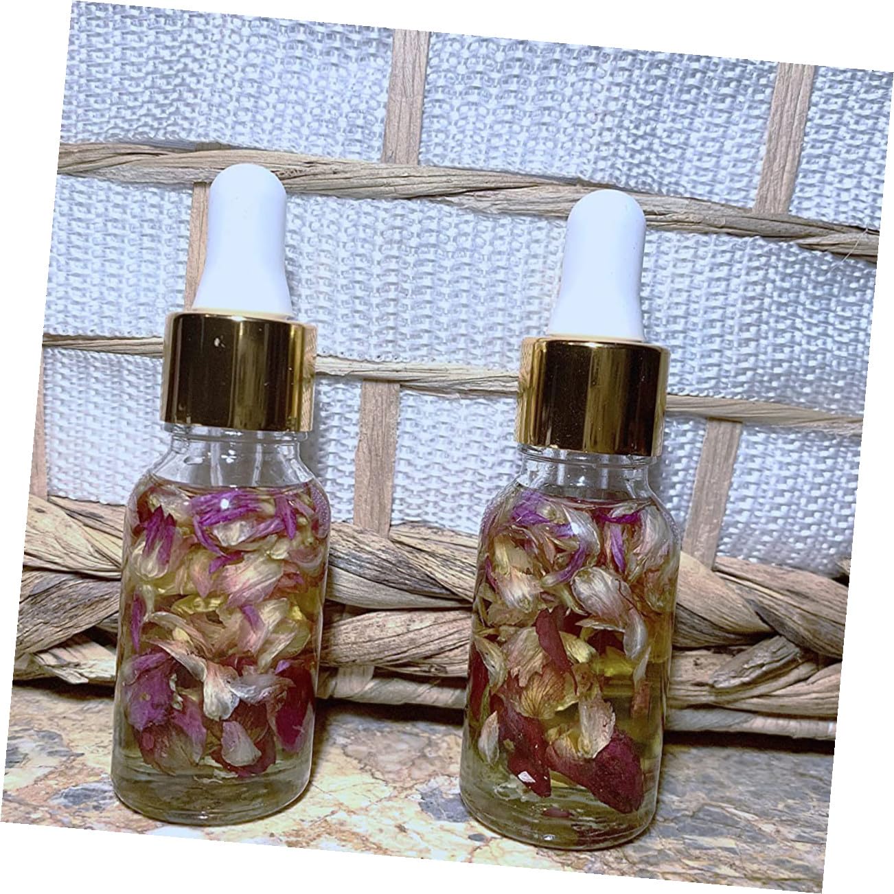 24pcs Glass Essential Oil Dispenser Bottles Silicone Cap Dropper Bottles for Aromatherapy