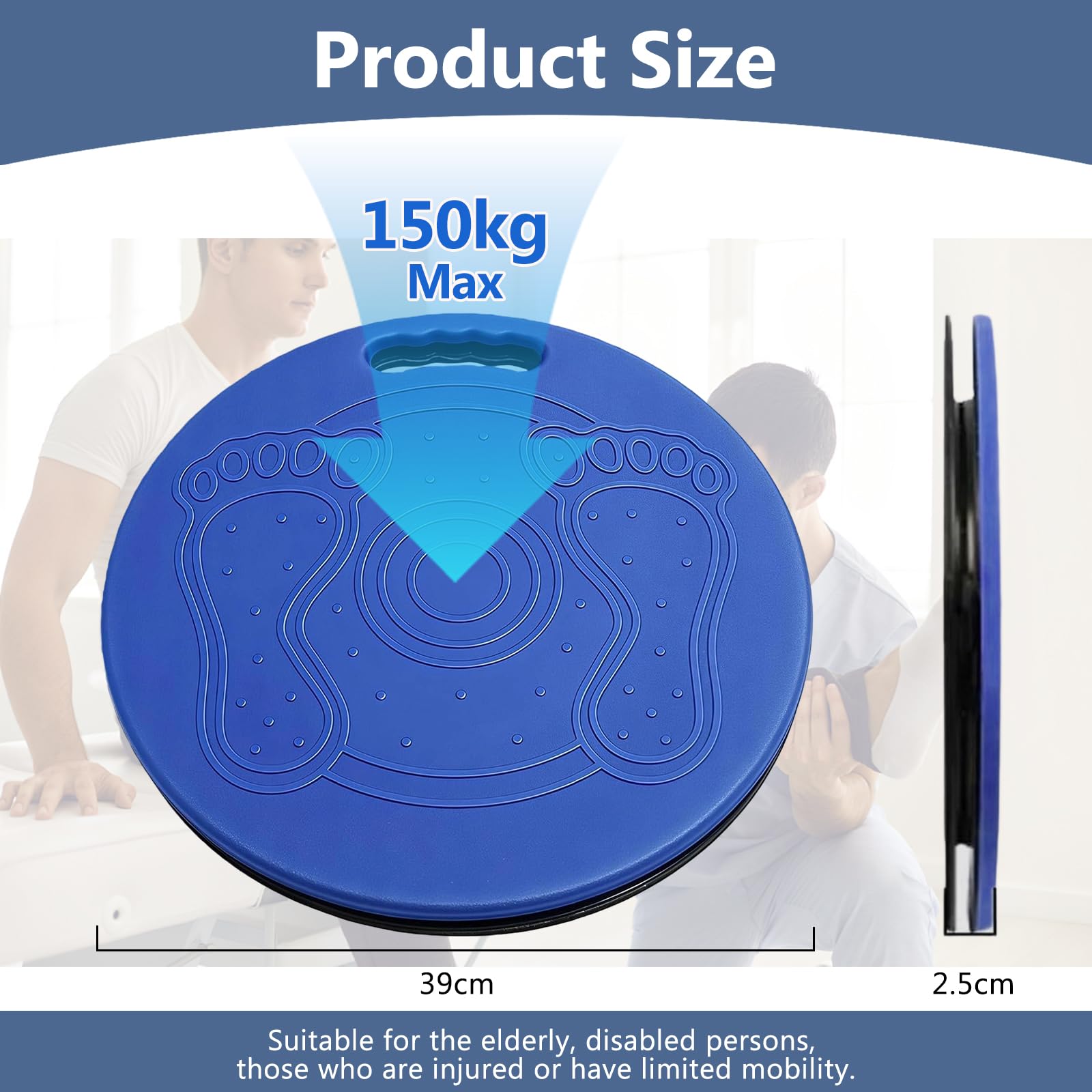 Tabla giratoria portátil para pacientes, Personas Mayores, Tabla De Transferencia Giratoria de 360 ° placa de cambio Antideslizante Soporta 125 kg para pacientes, ancianos, cuidado diario