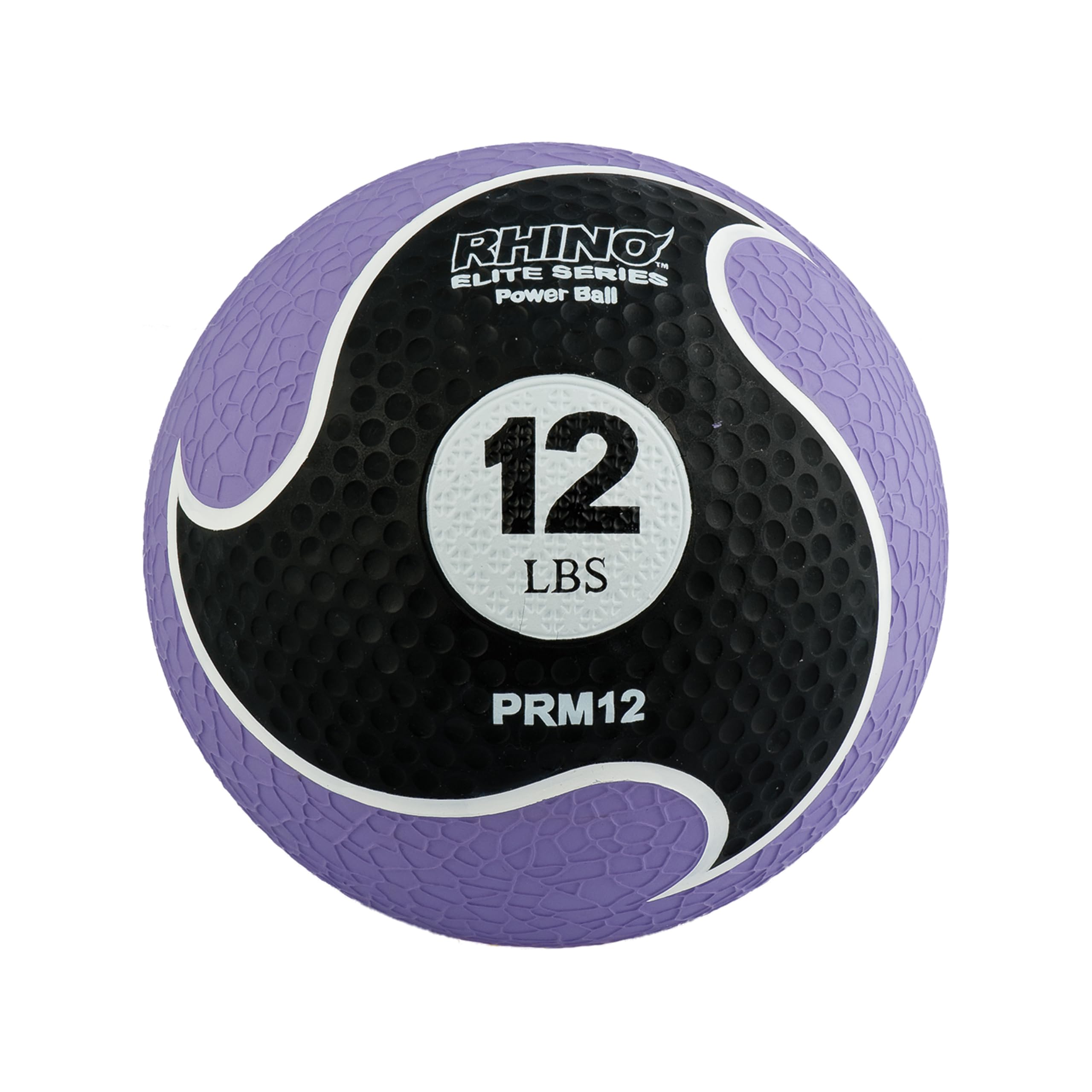 Champion Sports Rhino Elite Medicine Ball Textured Surface Superior Grip Hollow Synthetic Rubber for Consistent Bounce Durability Multiple
