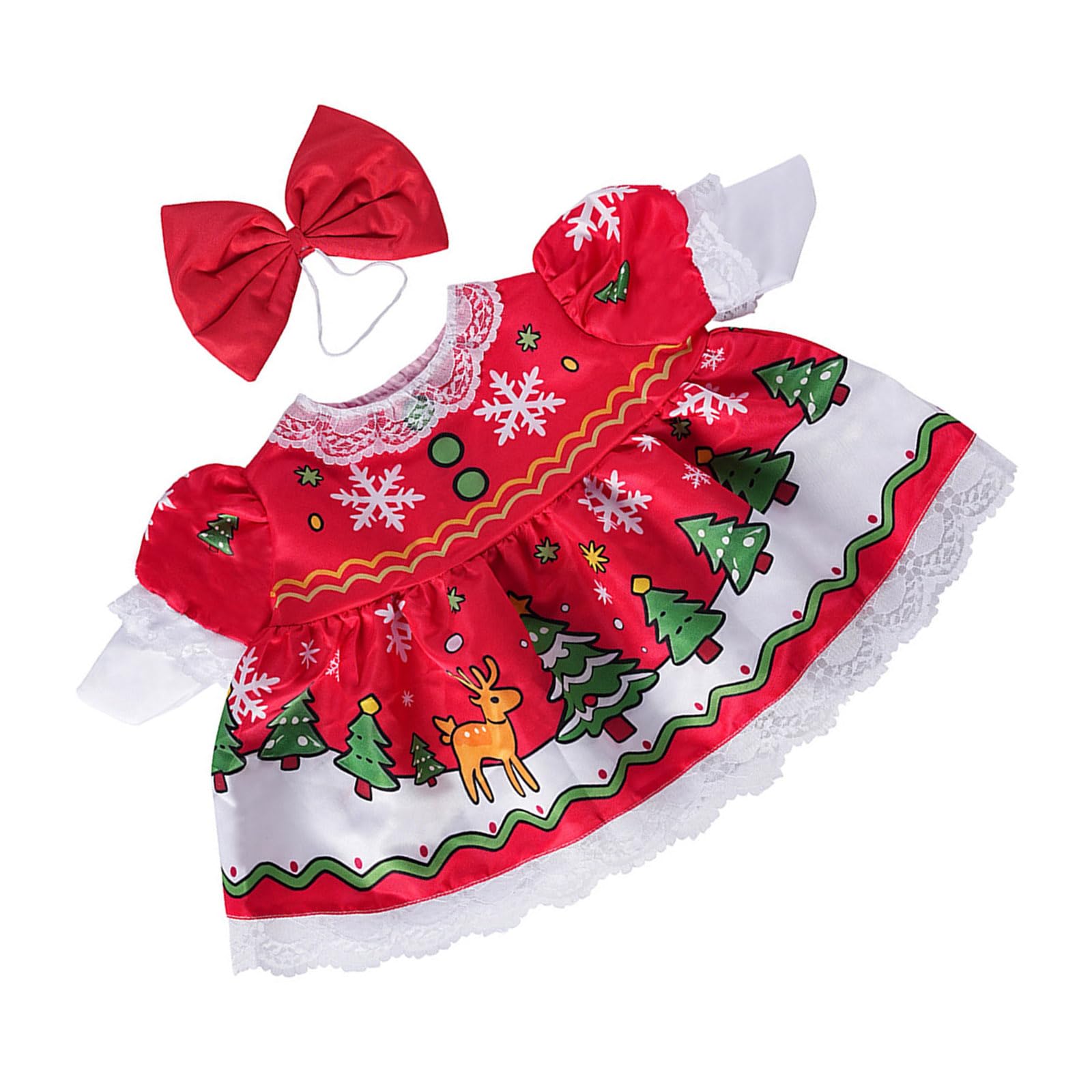 Tsophreniq Christmas Porch Geese Statue Costume Set with Tulle Skirt and Bowtie for Porch Figurine Decoration Festival Celebration Celebratory Waterfowl Costume Deck