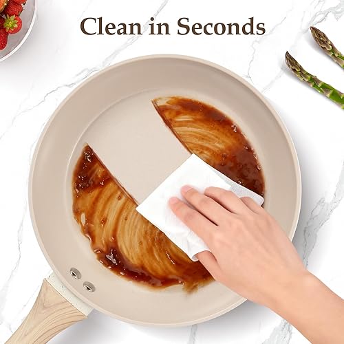 Miniatura 6 de Juego de ollas y sartenes antiadherentes, juego de utensilios de cocina de cerámica de 11 piezas, utensilios de cocina de inducción antiadherentes,