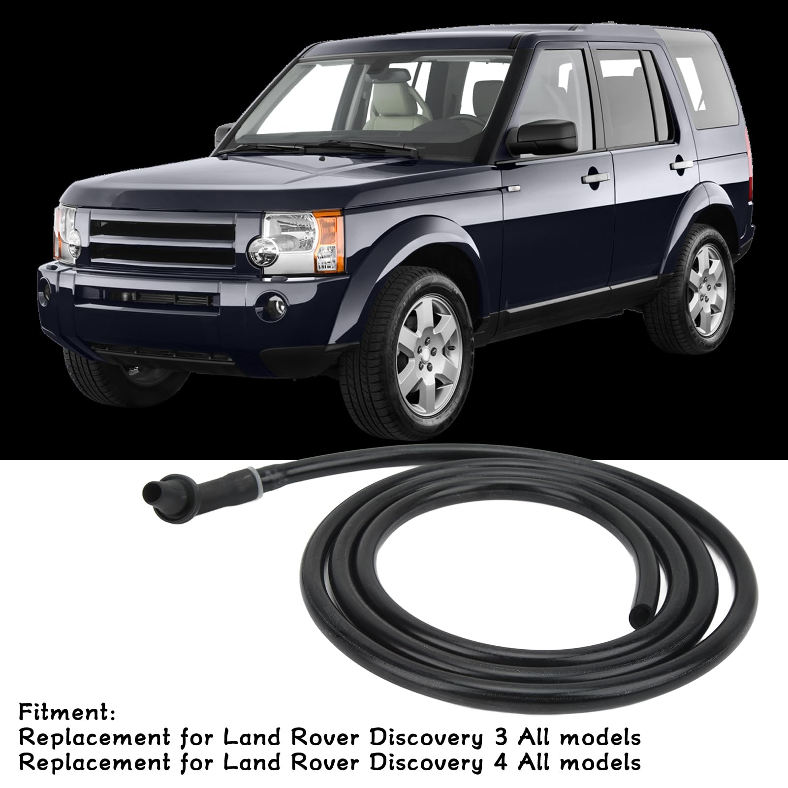 4 Pezzi Raccordo Tubo Scarico Tetto Apribile Per Range Rover Sport/LR3/LR4 - Gomma Nera - Foto 2