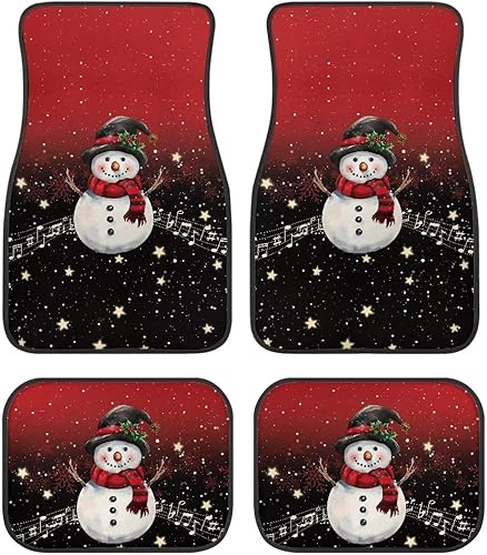 Miniatura 33 de Yewattles - Set de 4 alfombrillas para auto con estampado de rosa roja, delanteras y traseras, antideslizantes, ajuste universal para sedán