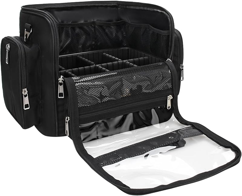 Necessaire NAONAYA para Pincéis de Maquiagem com Divisórias e Alça, Modelo 7202-1, 1 Unidade