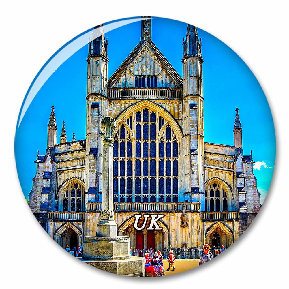 Kxrsm Bxtkpq-Uk-6138 Uk England Winchester Cathedral Fridge Magnet Decorative Magnet Bottle Opener Tourist City Travel Souvenir Collection Gift Strong Refrigerator Sticker