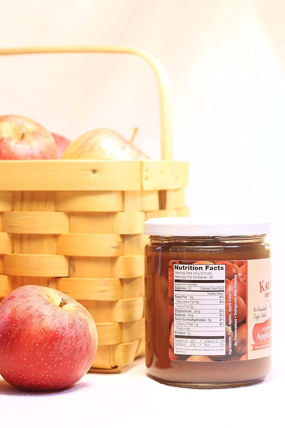 Kauffman's Fruit Farm Homemade Apple Butter Spread, Plain, 17 Oz. (Case of 12)