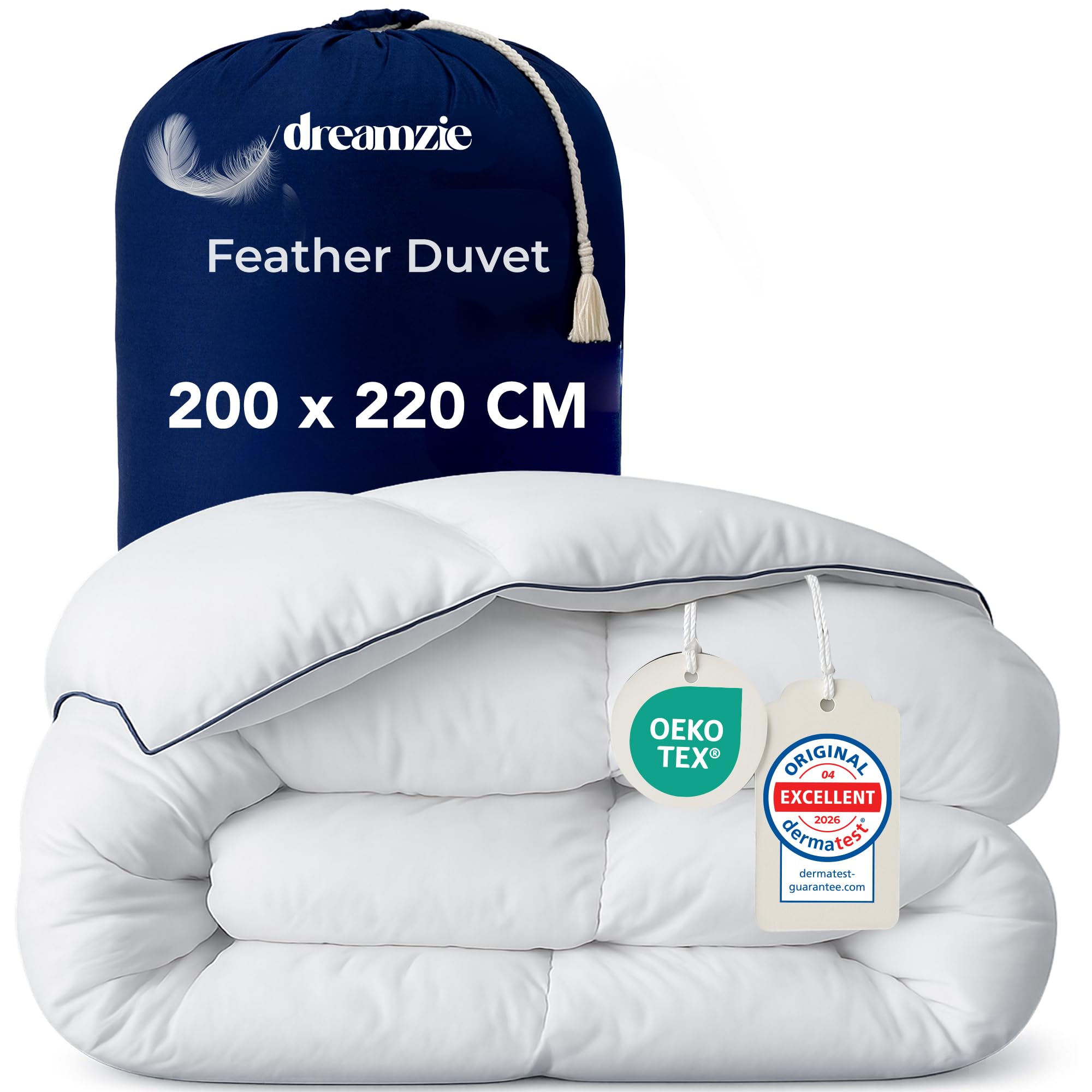 Couette Dreamzie Comfort 200x220 toutes saisons - Duvet 450 g/m²