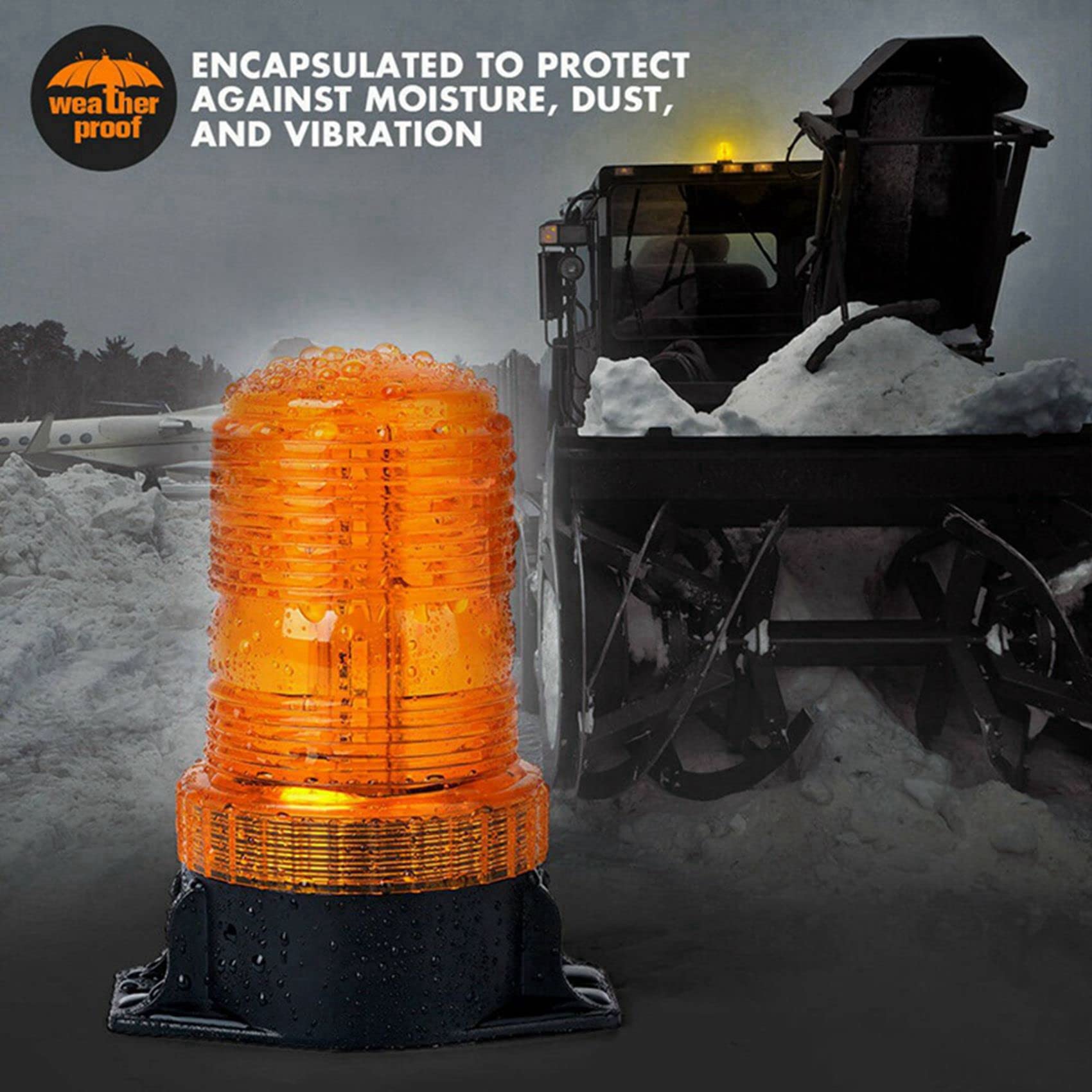 8X Carrello elevatore 30 LED Avvertimento Lampeggiante di emergenza Lampada Stroboscopica Markup