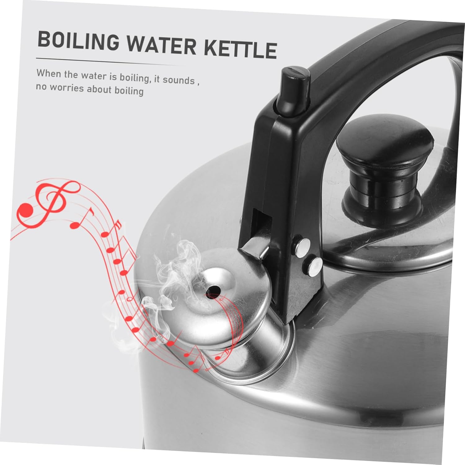 Ciieeo Electric Kettle Stove Top Capacity Hot Water Kettle Whistle Stainless Steel Tea Pot
