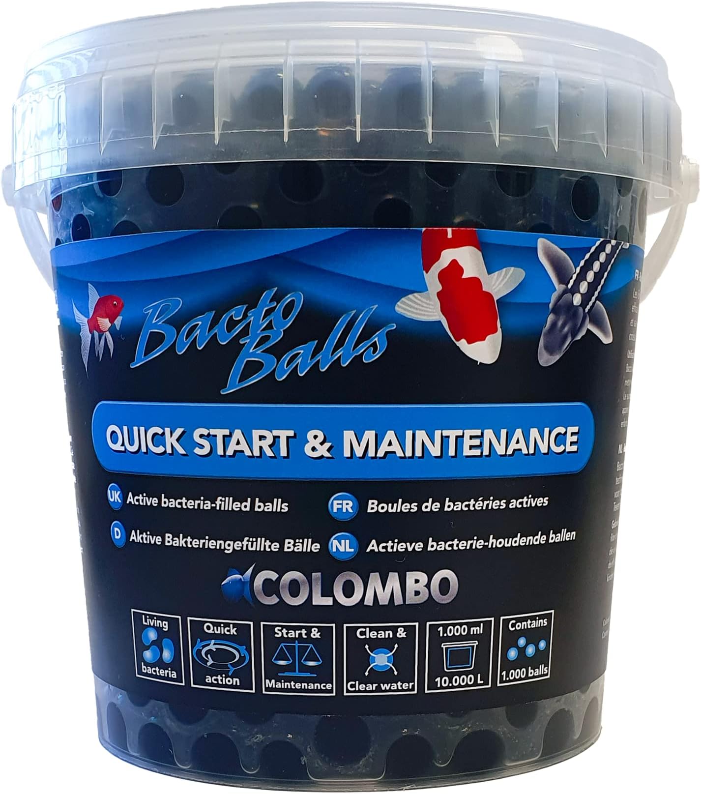 Bacto Balls 1 Litre Pond Bacteria Clear Clean Water Healthy Plants Fish Koi