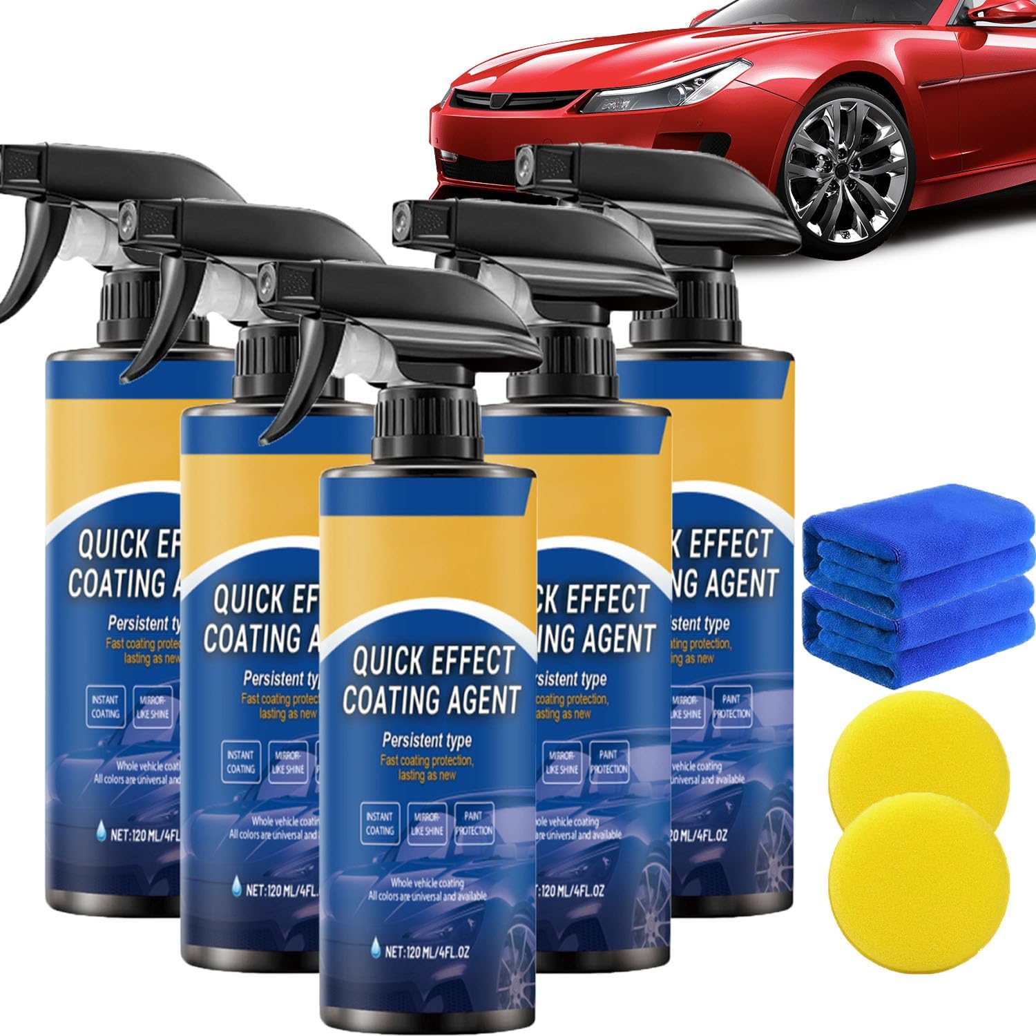 Car Coating Spray for Shine & Protection from Germany, Car Coating Spray from Germany, Quick Effect Coding Agent, Quick Effect Coating Agent for Car, Waterless Wash, Paint Protection&glass Cleaner (5)