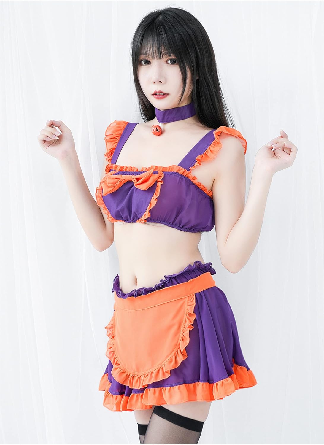 SINGUYUN Halloween Cosplay Lingerie for Women Girls Little Devil Pumpkin Costume Anime Bikini Fancy Dress