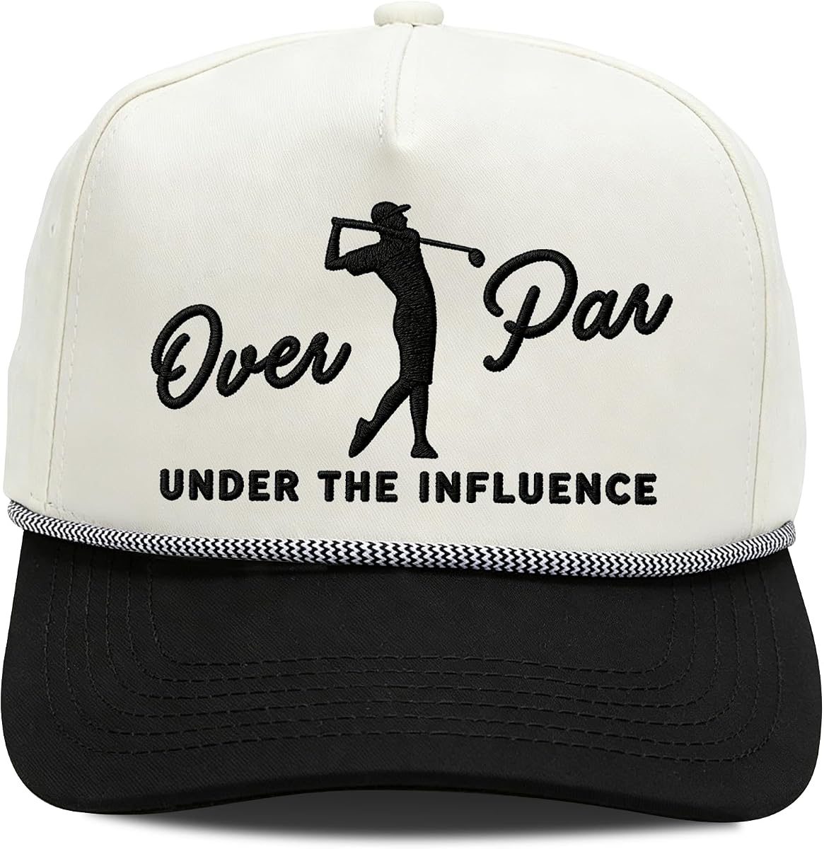 Funny Golf Hats for Men, Retro Rope Hat Comfortable Adjustable Trucker Hats, Golfing Humorous Snapback Cap, Unique Golf Gifts