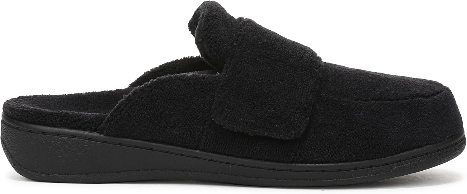 Vionic Women's Gemma II Mule Slipper, Black Terry, 11