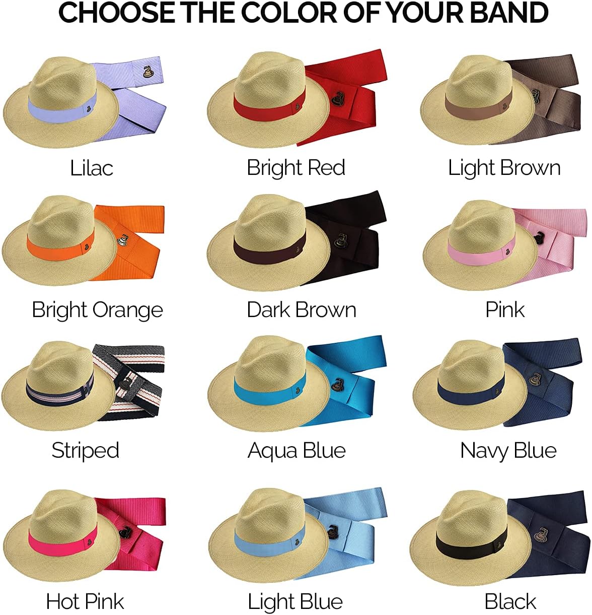 Genuine Panama Hat - Customizable Band Color - Classic Summer Fedora - Toquilla Straw - Handwoven in Ecuador by Ecua-Andino - Image 4