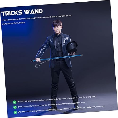 Miniatura 2 de Baile Palo de rendimiento Música Mago Poste de bolsillo Palo de aleación de aluminio Stick Artes Herramientas de entretenimiento Trucos de