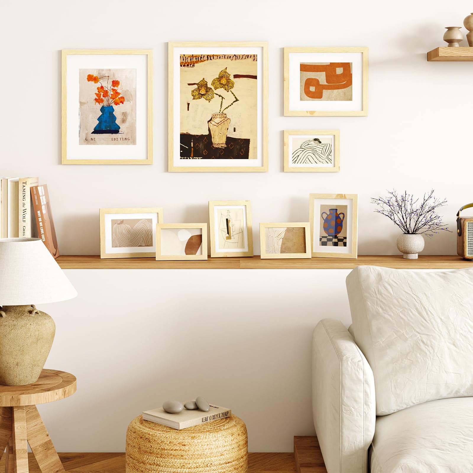 HIMEETIME® 2x Fotolijst DIN A3 30x42 cm, gemaakt van massief eikenhout, Natuurlijke eikenhouten lijst, Foto met passe-partout Display A4(21x30cm), voor wanddecoratie of tafeldecoratie HIMEETIME® 2x Fotolijst DIN A3 30x42 cm, gemaakt van massief eikenhout, Natuurlijke eikenhouten lijst, Foto met passe-partout Display A4(21x30cm), voor wanddecoratie of tafeldecoratie