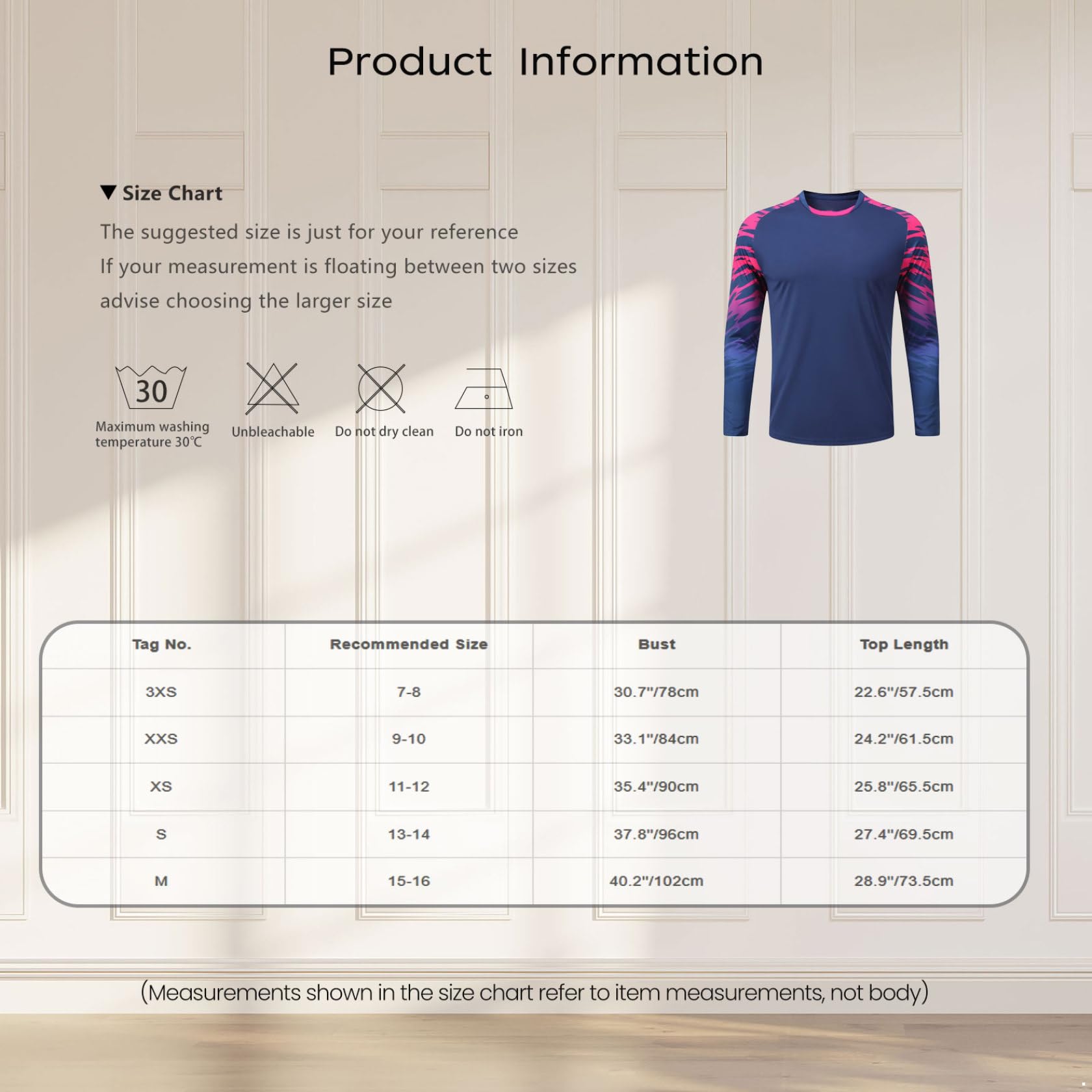 Maillot de gardien de but pour enfant - Rembourré - Manches longues - Avec rembourrage - Protection des coudes - Haut d'entraînement - Séchage rapide