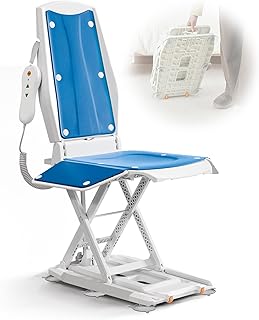 VOCIC Elektrische Aufstehhilfe mit Rollen, tragbarer Hebesitz 0–50 cm, klappbar, bis 140 kg belastbar, erleichtert Aufstehen vom Boden, ideal für Zuhause
