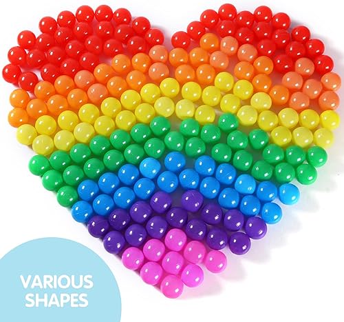 Miniatura 8 de GUESVOT Bolas de plástico para hogueras de bolas sin ftalatos sin BPA, 100 unidades de 2.2 pulgadas, juego para niños pequeños para jugar tienda de
