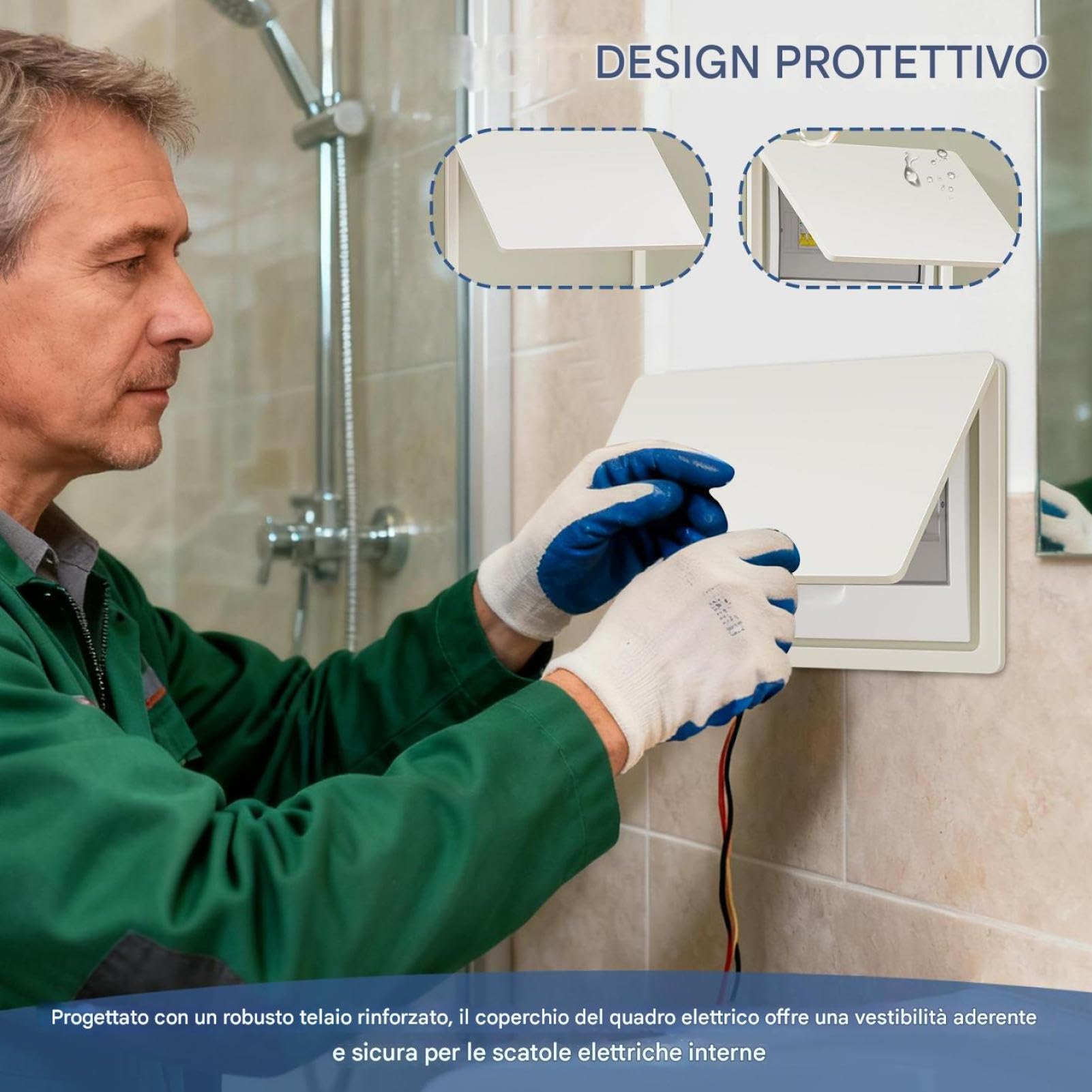 Copertura Pannello Elettrico in PVC – Sportello da Parete | Copri Elettrico Senza Trapano | Pannello Decorativo per Nascondere Quadri di Distribuzione | Decorazione da Parete per Casa, Ufficio