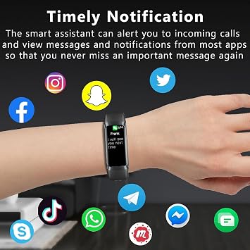 Fitness Tracker with 24/7 Heart Rate Blood Oxygen Sleep Monitor,Activity Tracker with 1.1 AMOLED Touch Color Screen, Multiple Sport Modes Step Counter,IP68 Waterproof for Women Men (Dark Black)