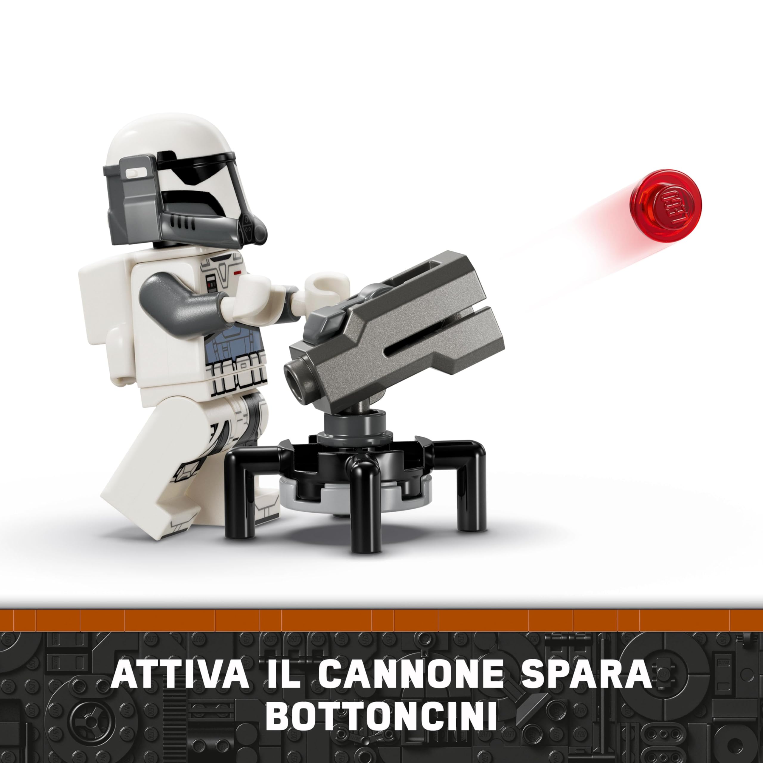LEGO Star Wars Battle Pack Agguato su Mandalore, Gioco d'Avventura per Bambini e Bambine da 6 Anni in su con 4 Personaggi da The Mandalorian, Giocattolo con Armi, Jetpack e Grotta da Costruire 75373