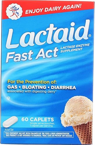 LACTAID Comprimidos Fast Act 60 ea (paquete de 4)