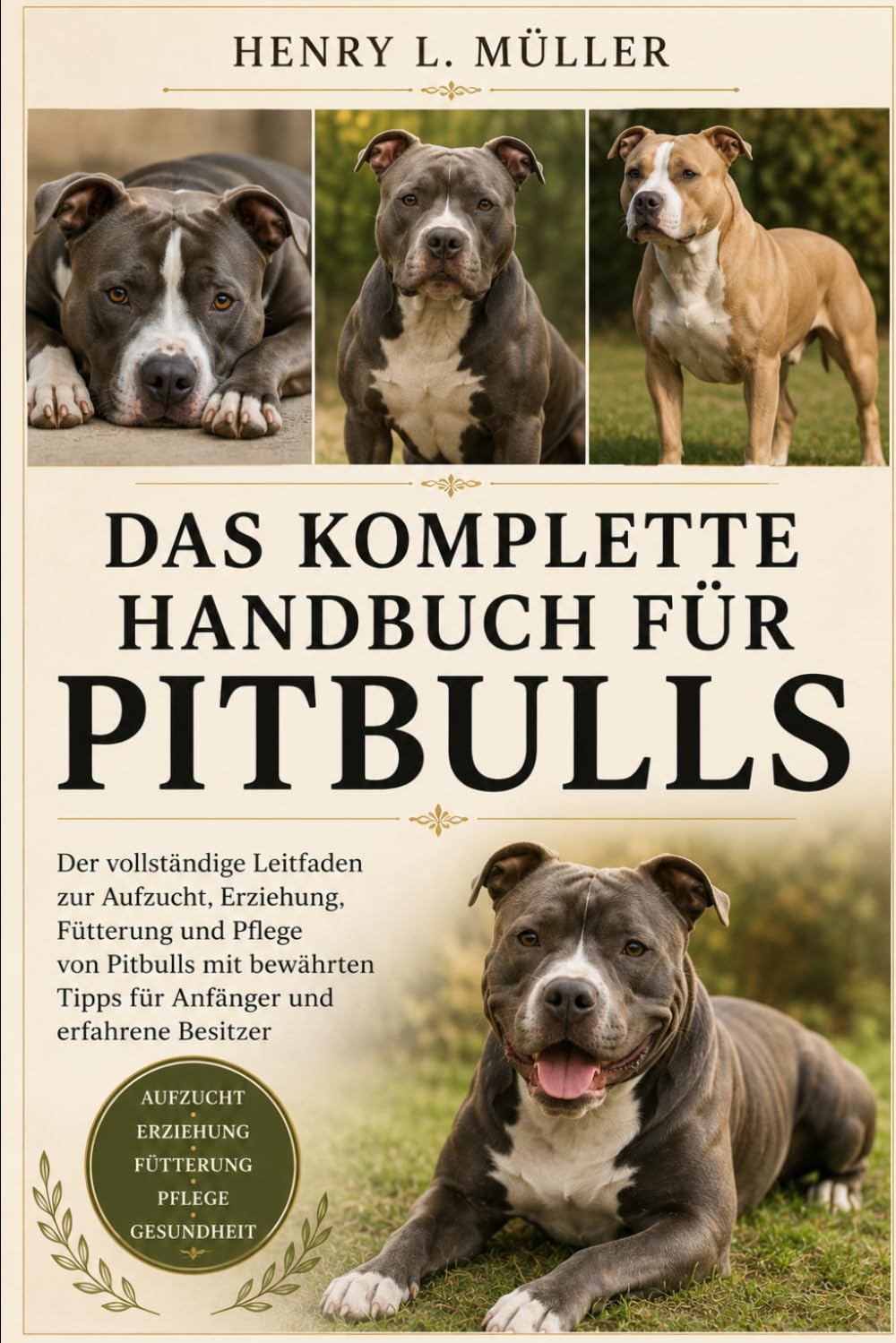 DAS KOMPLETTE HANDBUCH FÜR PITBULLS: Der vollständige Leitfaden zur Aufzucht, Erziehung, Fütterung und Pflege von Pitbulls mit bewährten Tipps für Anfänger und erfahrene Besitzer