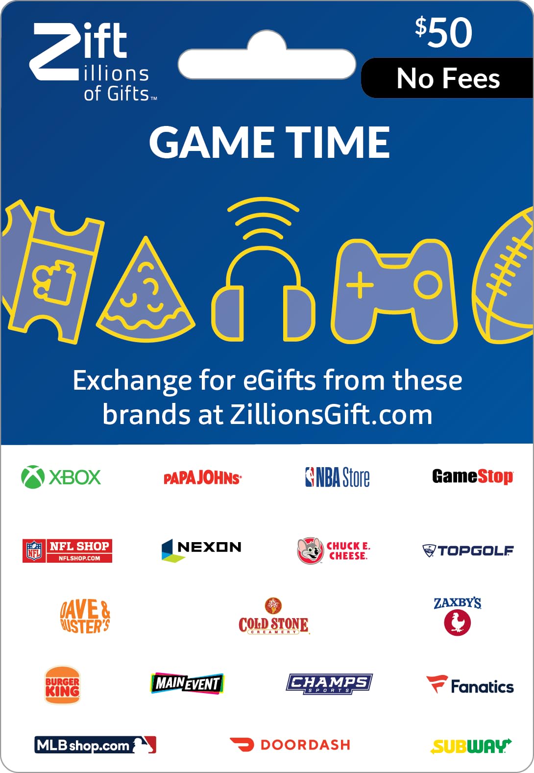 Zift Zillions of Gifts Physical Gift Card (Multi-Brand) | Game Time, Gaming