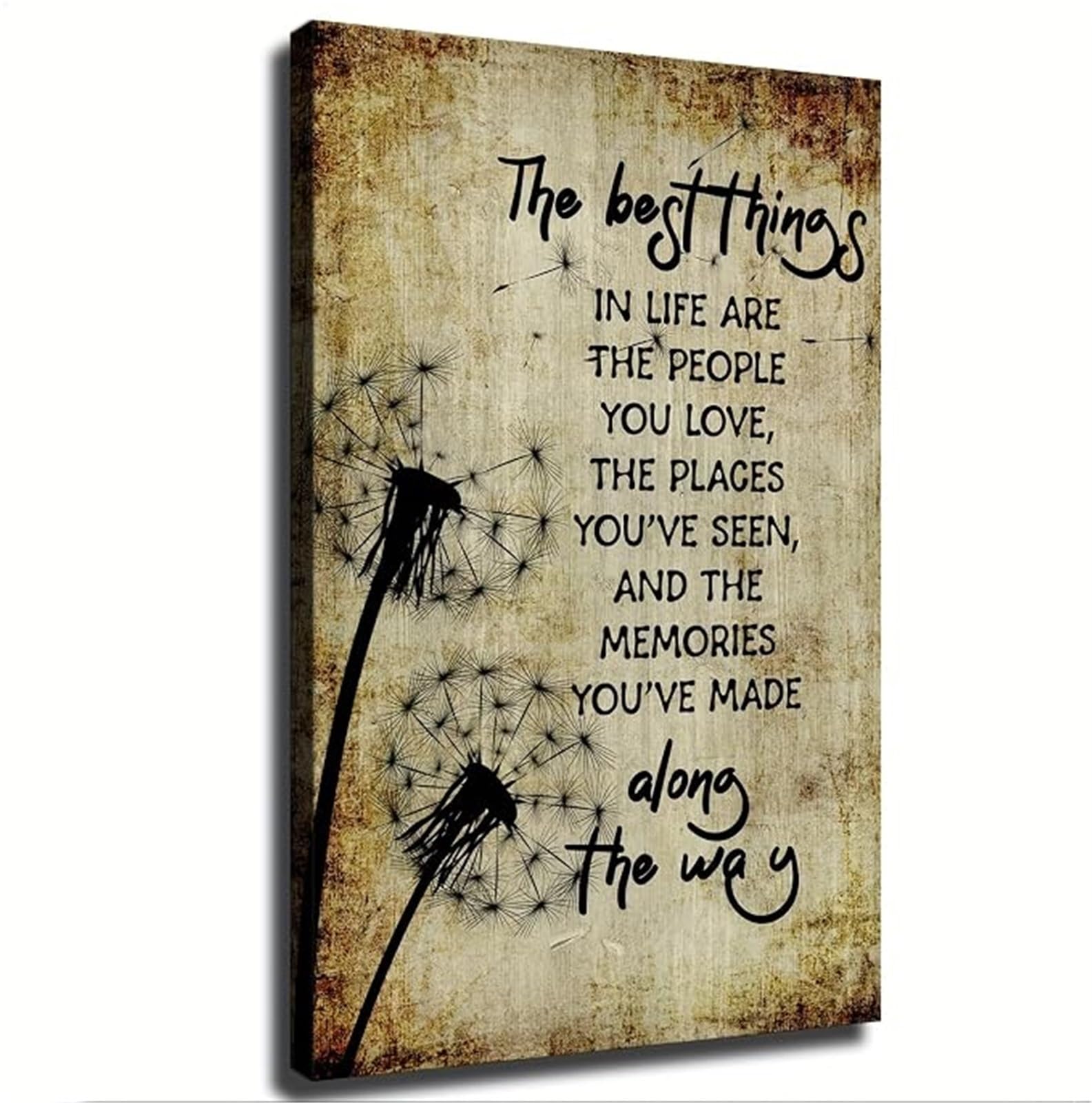 IDGTTLDF Country Life Quotes Canvas Art Shabby Chic Wall Decor for Bedroom Farmhouse Style Unframed,08x12inch(20x30cm)