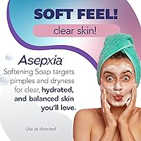 Vista 3 de Asepxia Jabón en barra suavizante para tratamiento del acné Limpiador de ácido salicílico al 2%, elimina el aceite y las impurezas, alivia