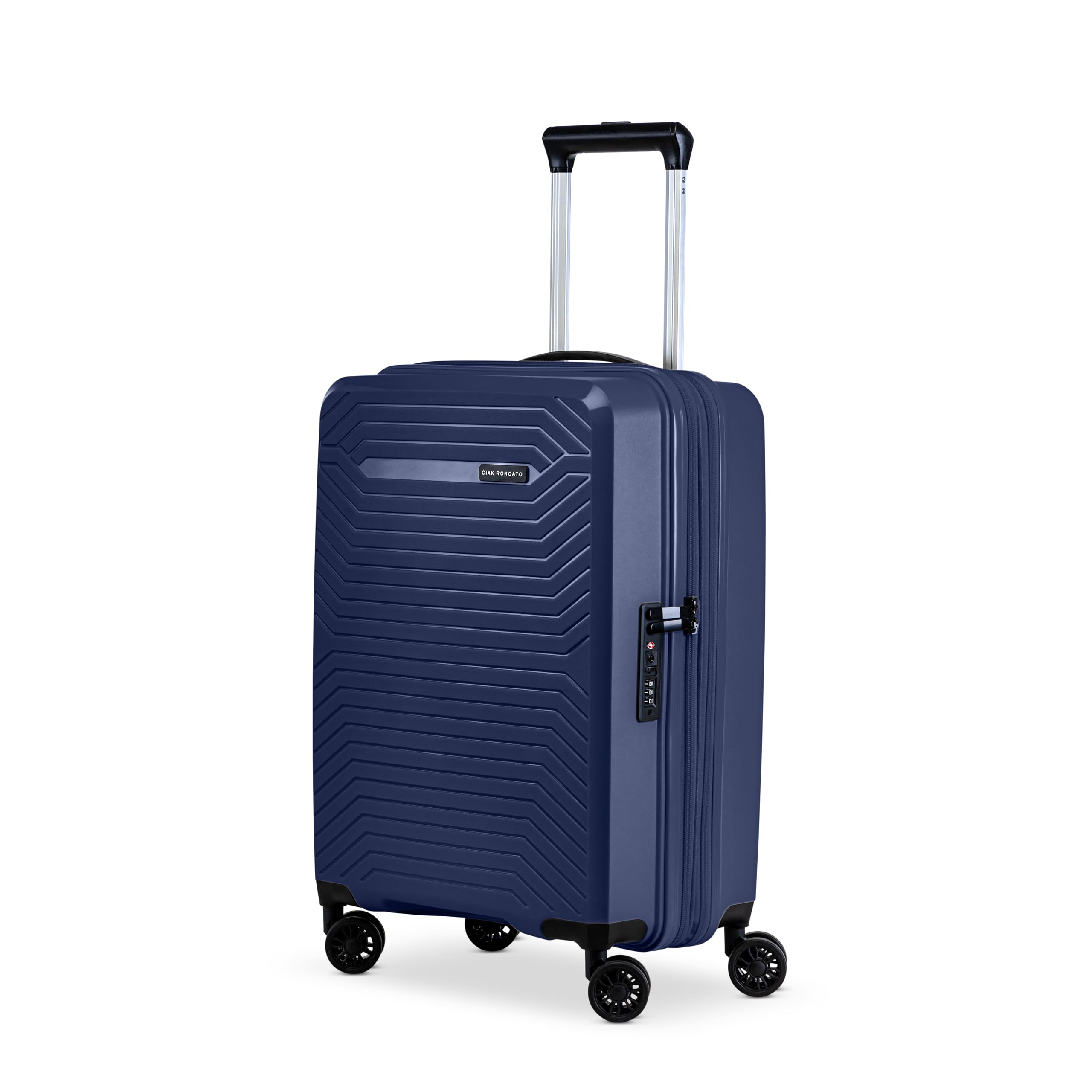 Bagaglio a mano Roncato Ciak Passenger Trolley S 4 Ruote rigido ultraleggero con zip espandibile, misura cabina Night Blue