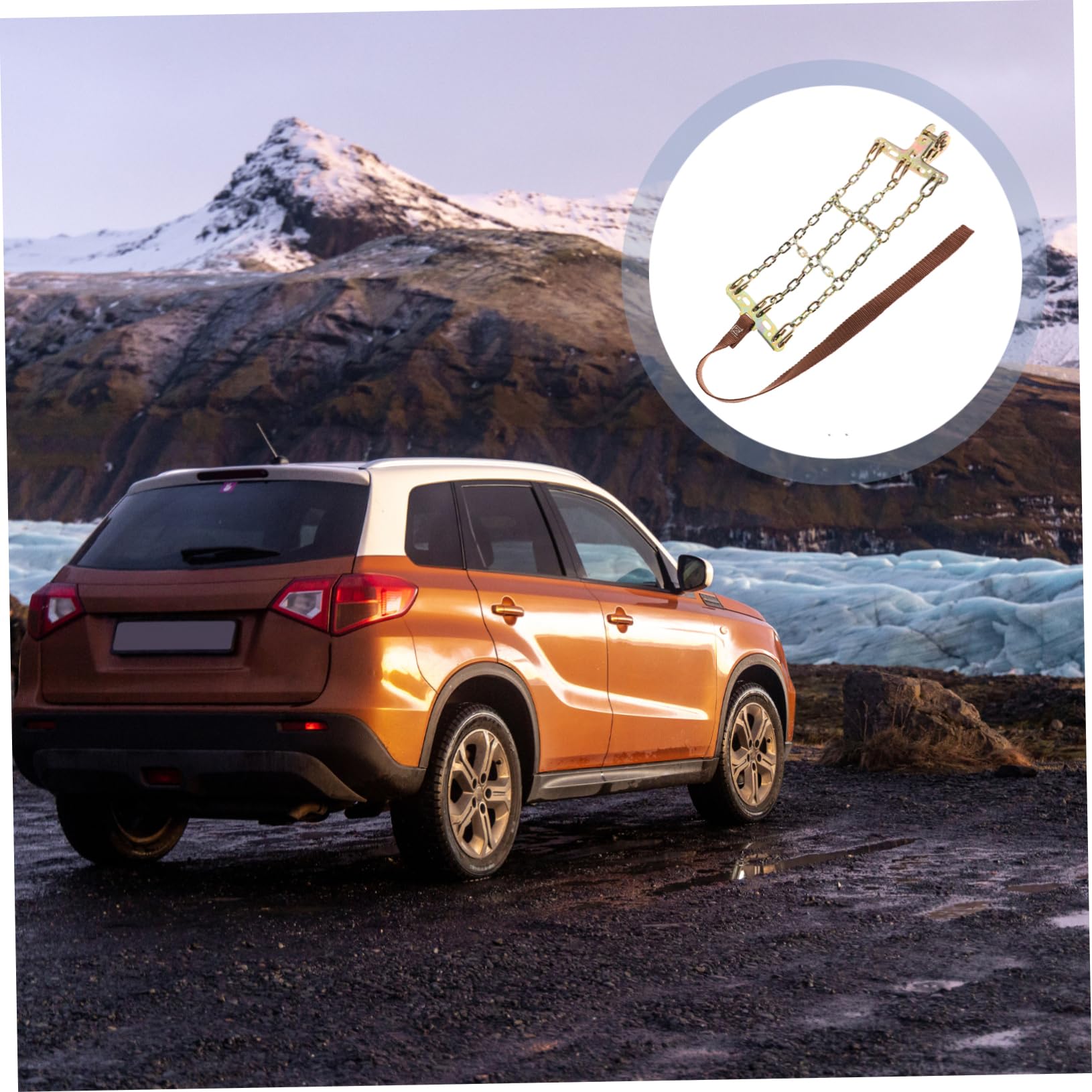 STOBAZA 1Pc Skid Snow Chain for Cars Clip Tire Chain for Enhanced Traction Mud Ice and Snow Easy Installation for Emergency Situations