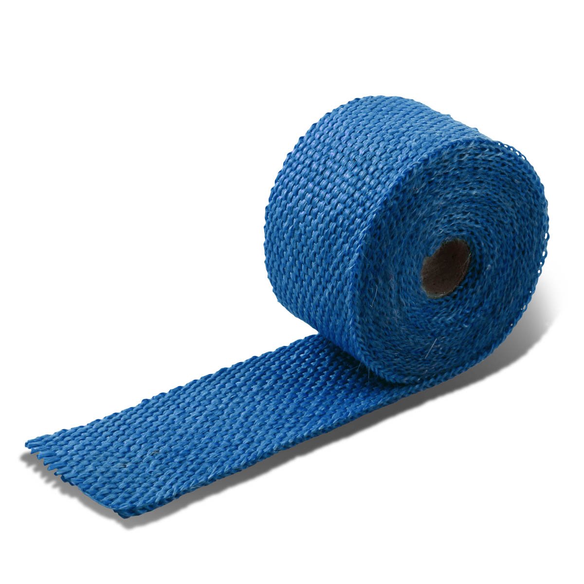 DNA MOTORING 2" x 15 Feet Blue Exhaust Heat Wrap, Exhaust Tape High Temp Heat Tape for Pipes, Motorcycle Fiberglass Insulation Roll for Exhaust Pipes, WRAP-T1-BL-15FT