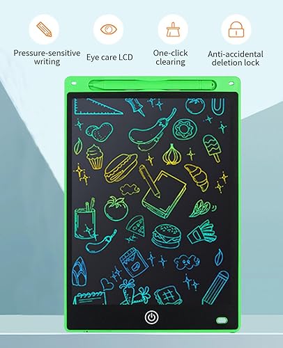 Miniatura 3 de Paquete de 2 tabletas de escritura LCD coloridas y tableros de garabatos, almohadillas de borrado electrónico para garabatos y dibujos, juguete