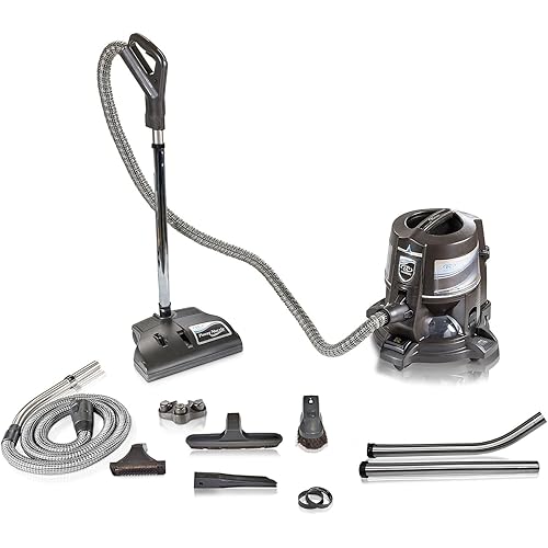 RAINBOW E Series E2 Blue 2-Speed Vacuum Cleaner – Bagless Canister with Water & HEPA Filtration, 80 CFM Suction & 6-Piece Tool Kit – Ideal for Carpets, Hard Floors & Pet Hair (Renewed)