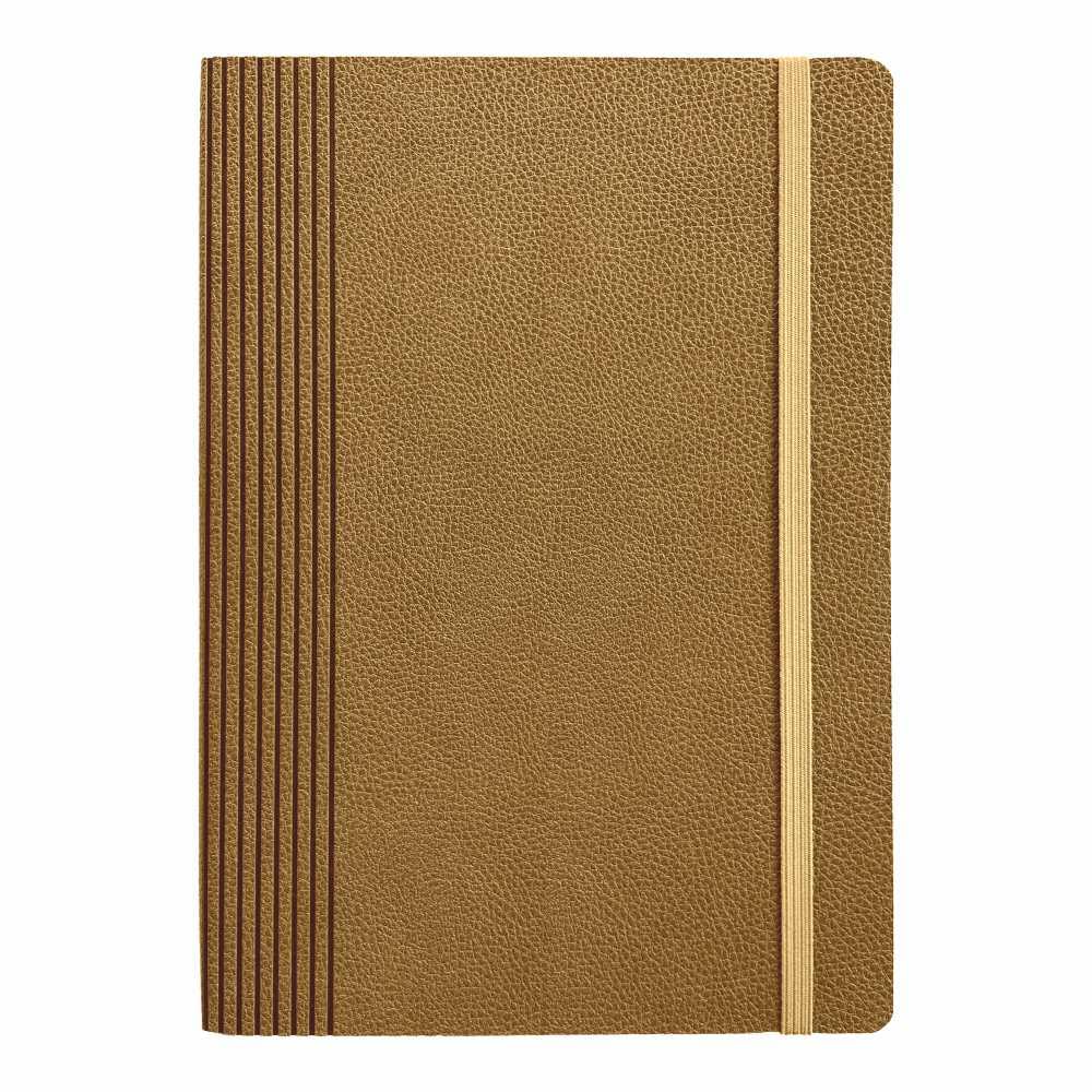 Anupam Sway - Diario a righe, 192 pagine, a righe, 80 g/m², carta spessa A5, copertina in pelle PU testurizzata con design inciso, per scrittura, forniture per ufficio e scuola (marrone chiaro)