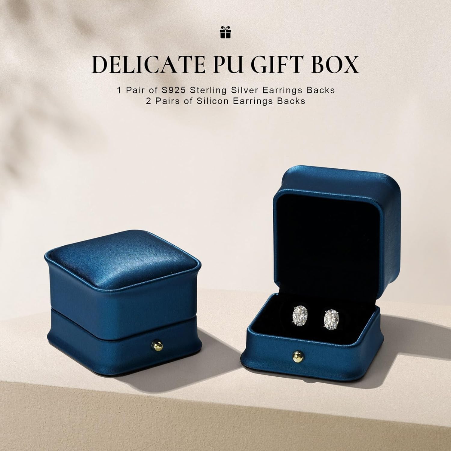 SMILEST Oval Moissanite Earrings for Women Men, 1-4ct Lab Created Moissanite 4-Prong 925 Sterling Silver Stud Earrings for Women Men Hypoallergenic - Image 7