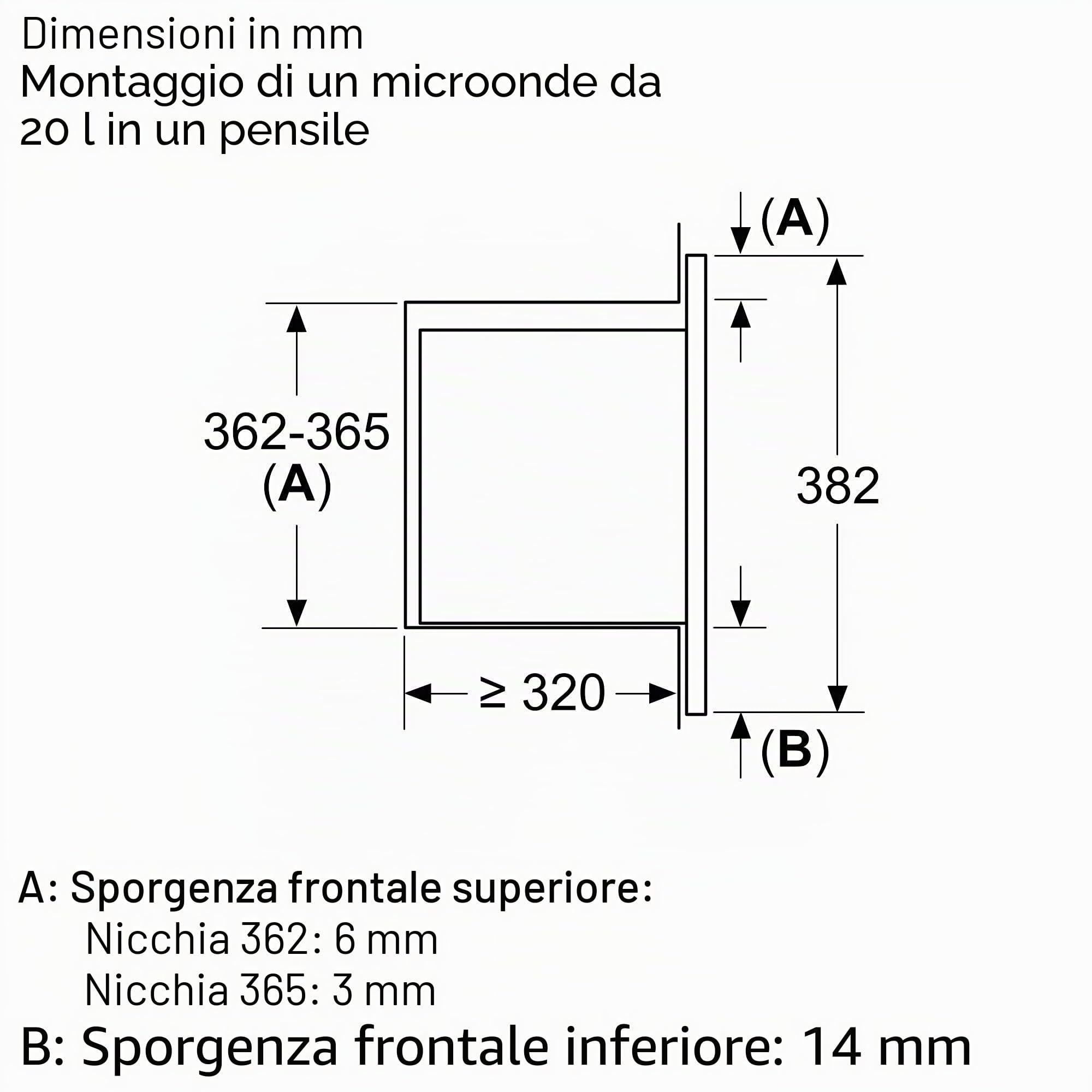 Bosch BFL523MW3 Serie 2 Microonde Incasso 38x50cm 800W Piatto Girevole 27cm Cerniera Porta Sinistra AutoPilot 7 7 Programmi Automatici Assistenza Pulizia Display Touch LED