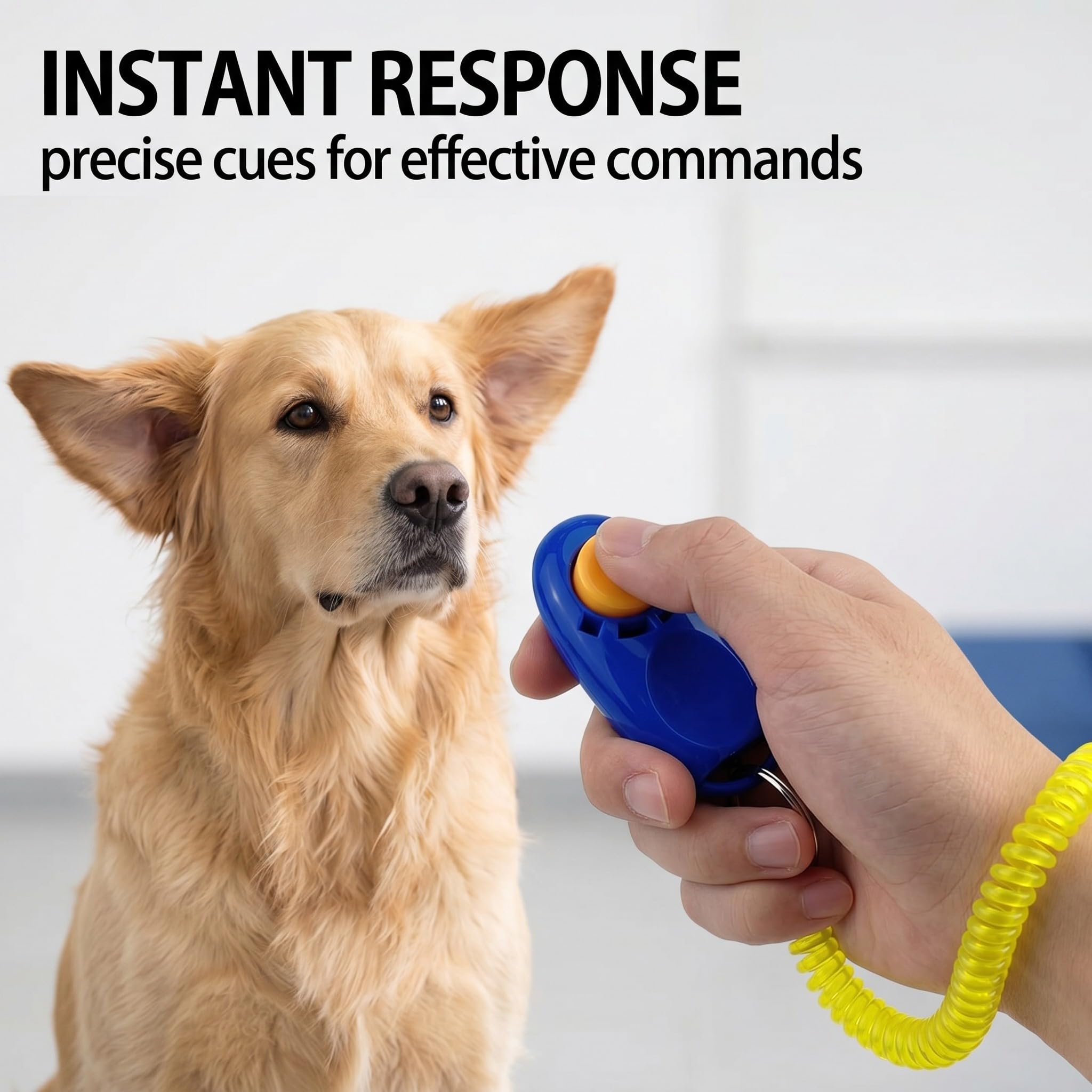 2 Pezzi, Clicker per Cani, Set di Addestramento per Animali Domestici con Clicker da Polso e Fischietto con Cordino, per Addestramento Canino, Comandi e Giocattoli per Cani