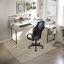 Azadx Large Office Chair Mat for Hard Floors 48" X 72", Clear PVC Chair Mat | Durable Plastic Floor Protector Mat for Home and Office use, Scratch-Resistant, Smooth Rolling 48" X 72" Rectangle