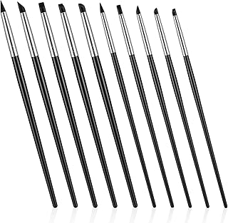 Larrel 10 Stück Silikonpinsel, Flexible Tonschnitzwerkzeuge Gummipinsel Malen Fondant Modellierwerkzeug Ton Silikon Werkzeug Set für Kunsthandwerk, Töpferarbeiten, Formen, Schnitzen und DIY