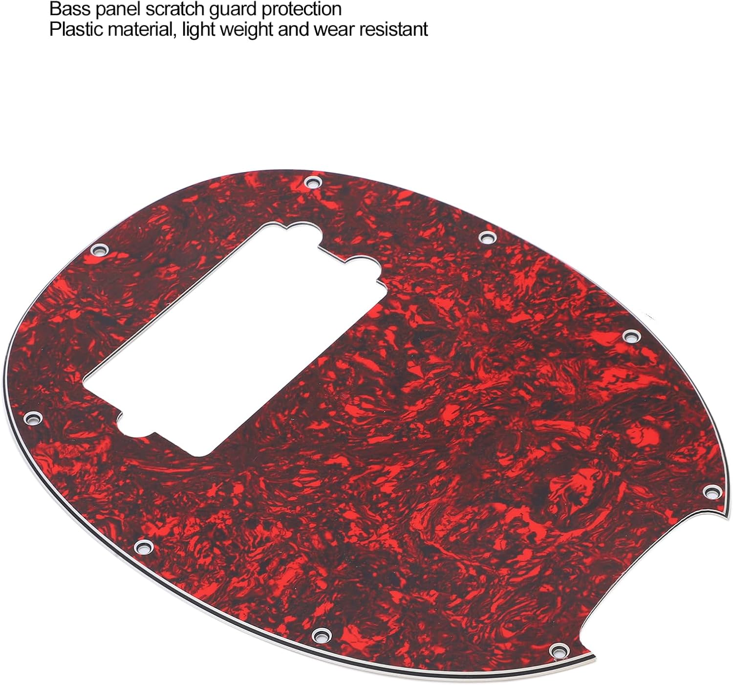 4 String Bass Pickguard, Plastic Scratch Guard Plate Stringed Instrument Accessories Lightweight with Multiple Holes for Music Man MM2 4 String Bass image 2
