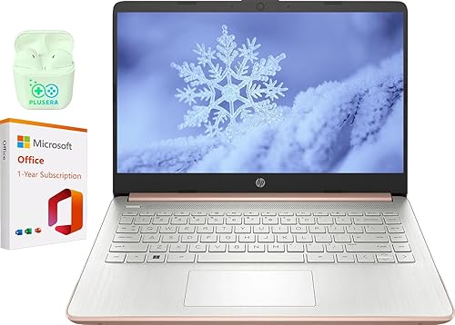 HP Computadora portátil de negocios LED de 14 pulgadas, 8 GB de RAM 64 GB eMMC, procesador Intel Quad-Core N4120, Windows 11 S Laptop con Microsoft
