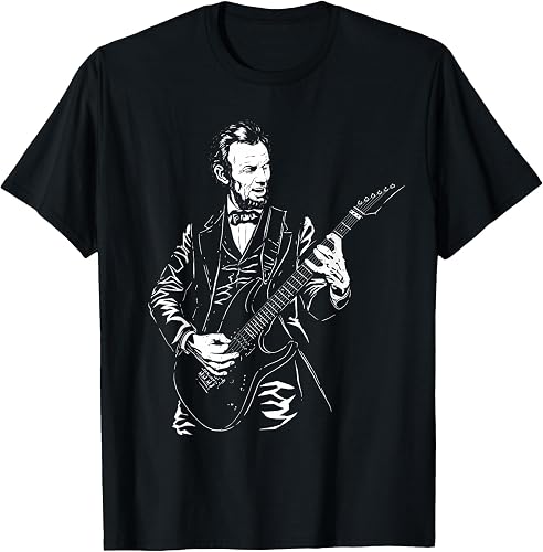 Abraham Lincoln Playing Guitar Funny 250th Anniversary
