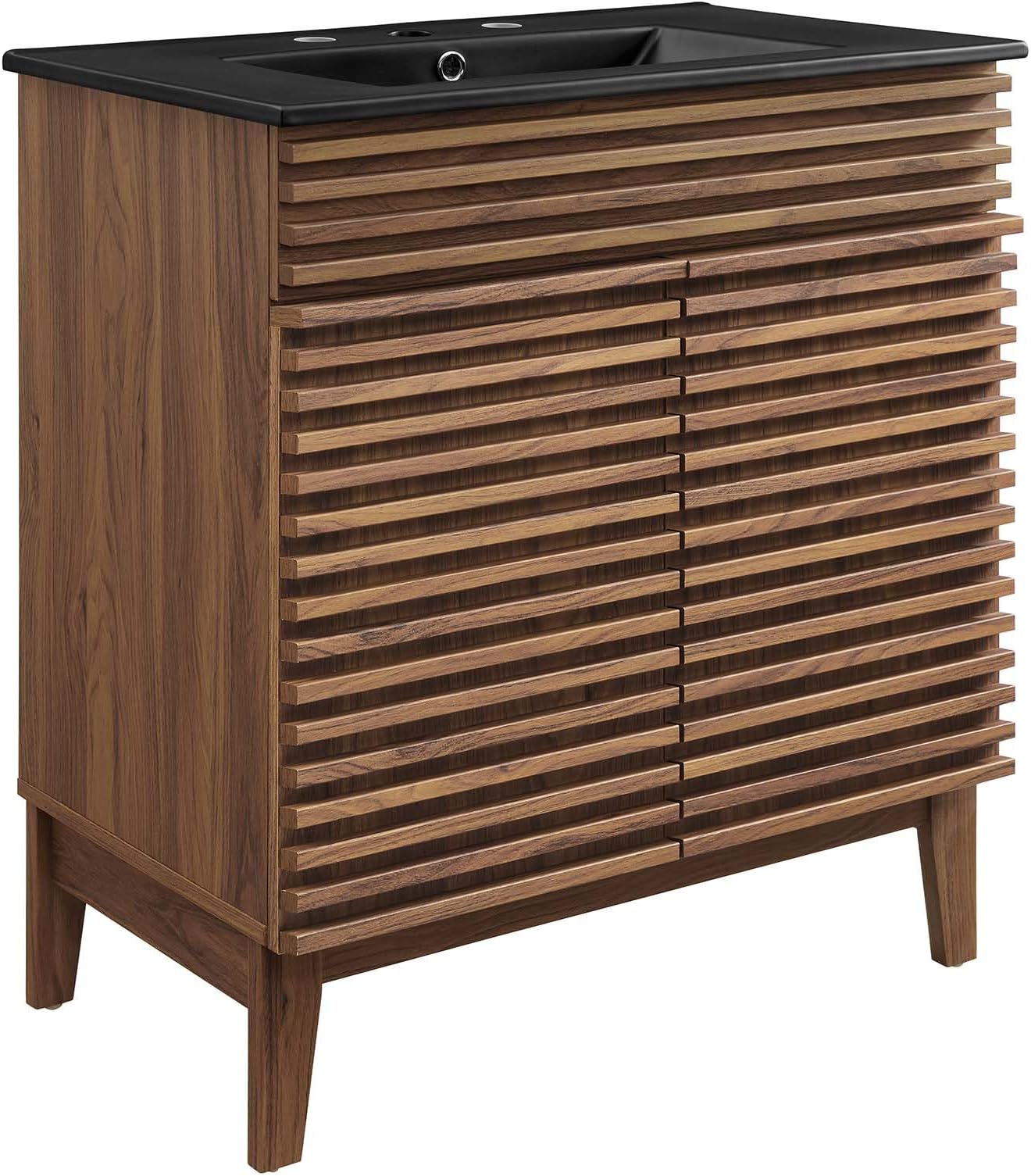 Amazon.com: Modway Render 30" Bathroom Vanity in Walnut-Sink Basin Not ...